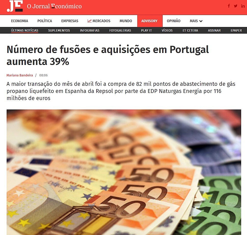 Nmero de fuses e aquisies em Portugal aumenta 39%